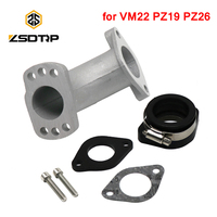 ZSDTRP Intake Manifold Carburetor Rubber Mainfold Adapter Inlet Intake Pipe Kits For VM22 PE19 PE26 Lifan YX Pit Dirt