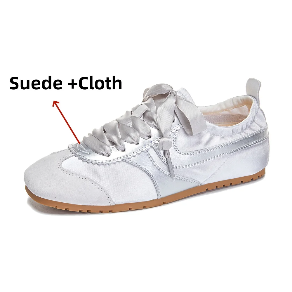 FEDONAS Elegant Women Bowtie Sneakers Casual Breathable Flats Heels Lace Up Spring Summer Autumn Shoes Comfort New Sport Shoes