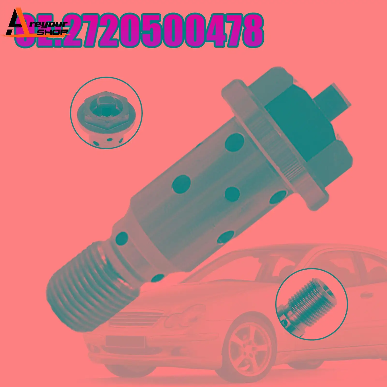 Areyourshop Intake Camshaft Control Valve for Mercedes-Benz M272 M273 ML350 2720500478 Car Accessories Parts