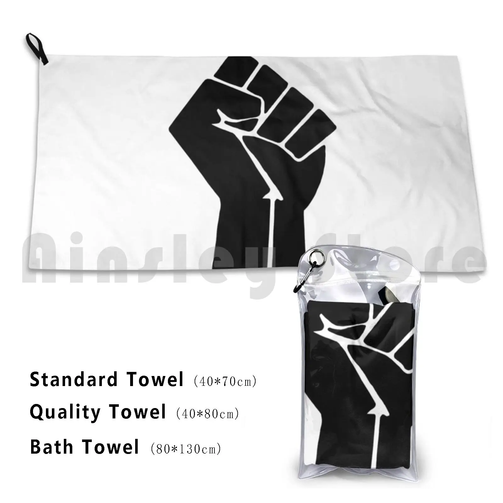 Black Lives Matter Fist Beach Towel Quick Dry Quality Towel All Lives Matter When Black Lives Matter Only Blm