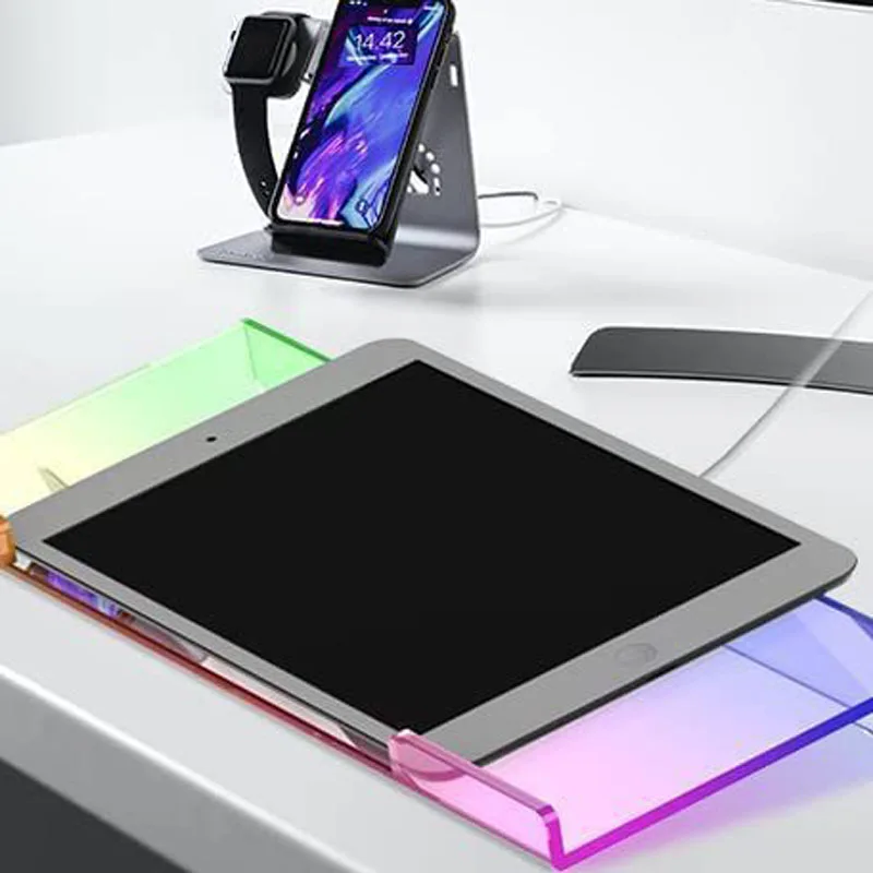 Iridescent Colorful acrylic keyboard stand holder electronic product display stand bracket keyboard