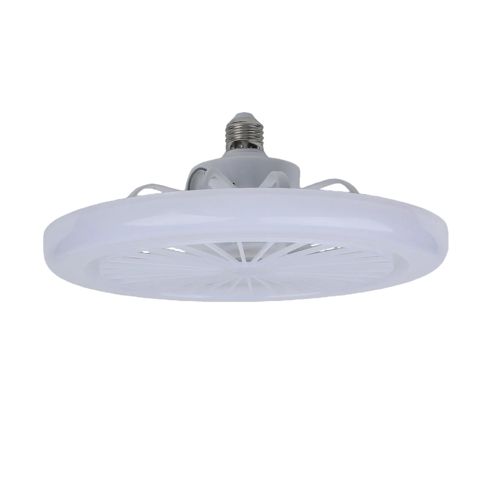 E27 screw fan light with remote control delivering bright energy saving illumination and air circulation for household use
