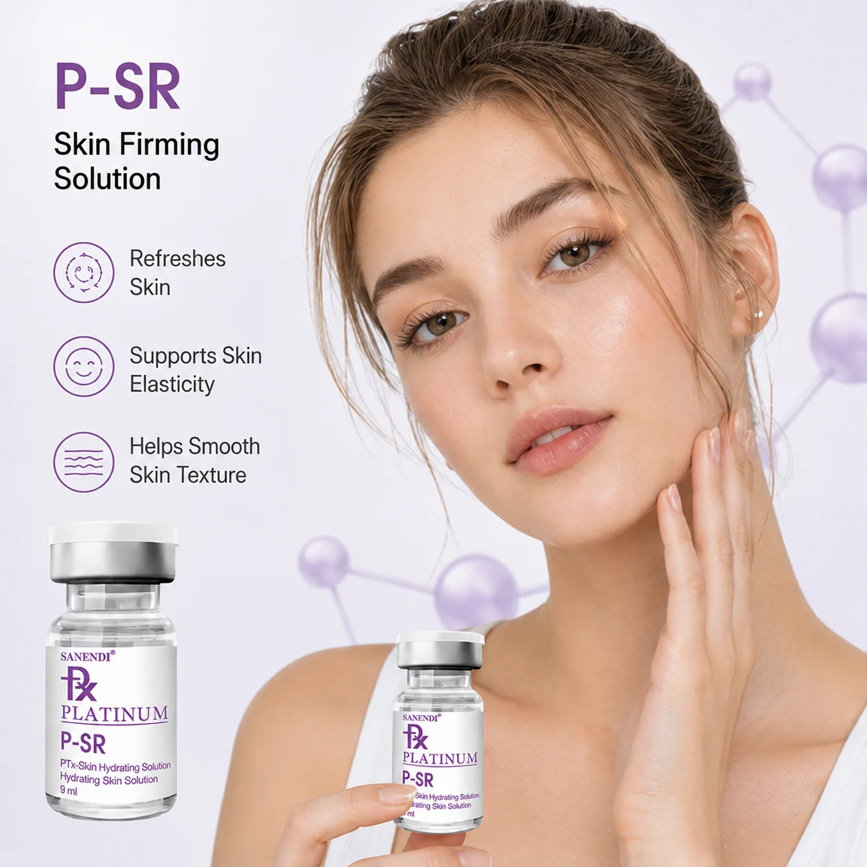 SANENDI Multi Active Ampoule Serum Set PDRN Peptide Hyaluronic Acid Facial & Scalp Care Hydrating Radiance Smoothing Skin Care