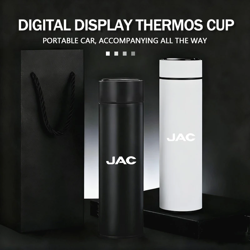 Car Logo Badge Intelligent Thermos Cup Auto Smart Digital Thermos Cups For JAC JS3 J2 S5 JS2 S3 T8 Refine J5 J6 J7 J4 T6 T8 Pro view 4