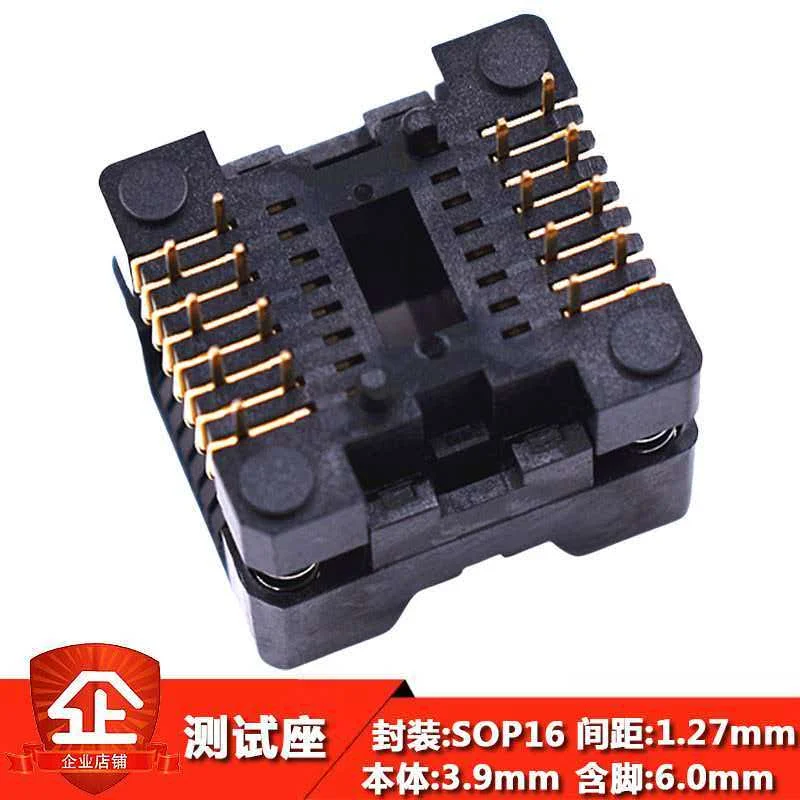 Chip Test Stand SOP16-1.27-3.9x10 with a spacing of 1.27mm, Compression Aging Burn Stand Fixture Socket