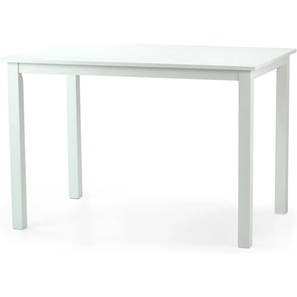 

Dining Kitchen Rectangular Table Wooden Contemporary Design, White Color