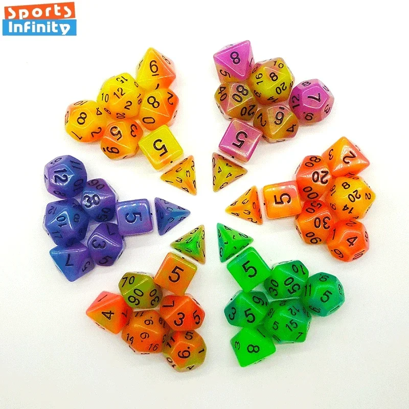 

7 шт./набор, Светящиеся Кости из смолы, 2 цвета