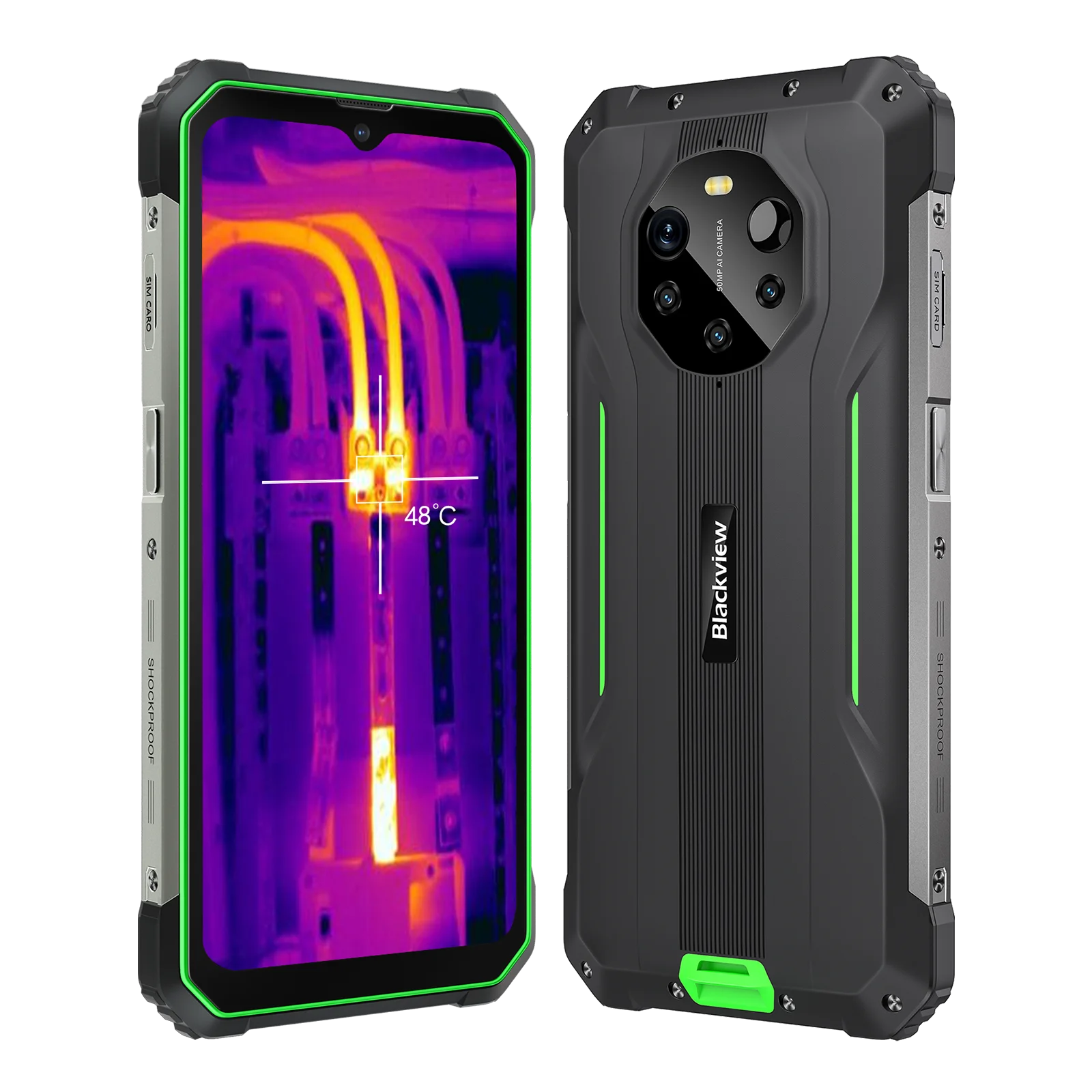 Blackview Bl8800 Pro 5g Rugged Smartphone Thermal Imaging Camera Phone 6.58