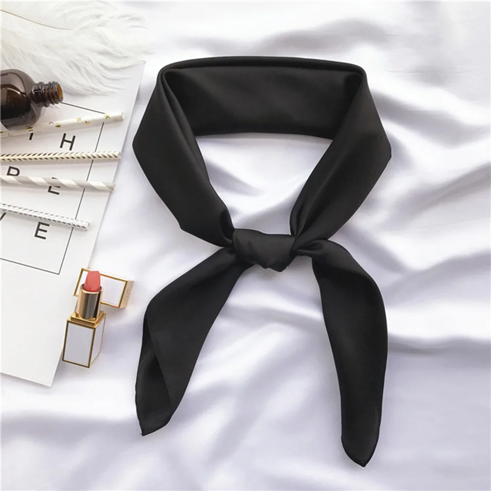 

Silk Scarf Women Comfortable Solid Color Elegant Professional Scarves Fashion Accessory Gift Wrap Neck Travel