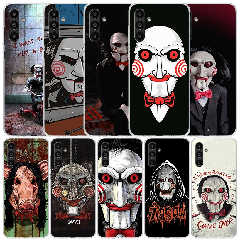 The Jigsaw Killer Horror Phone Case For Samsung Galaxy A15 A14 A13 A12 A55 A54 A53 A52 A35 A34 A33 A32 A25 A24 A23 A22 A04S A03S