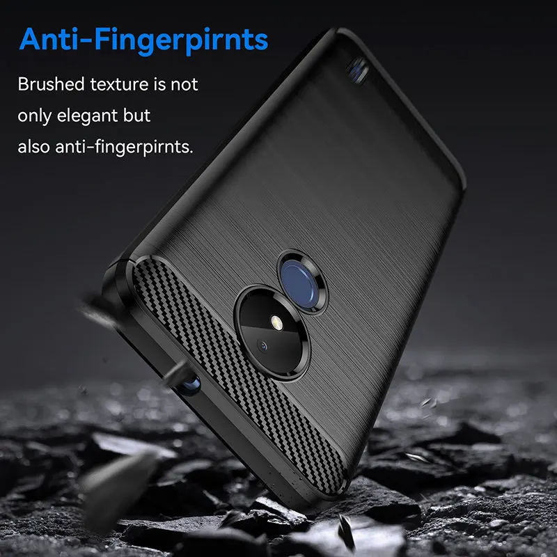 Case For Nokia C21 NokiaC21 TA 1356 1352 Carbon Fiber Skin Soft Silicone TPU Back Cover Phone Case for Nokia C21 TA-1356 TA-1352