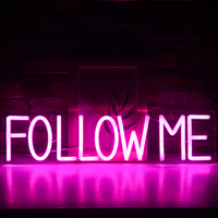 Ineonlife Neon Sign Follow Me LED Neon Lights for Decoration Mariage Usb Bedroom Art Wall Home  Party Christmas Neon Room Decor