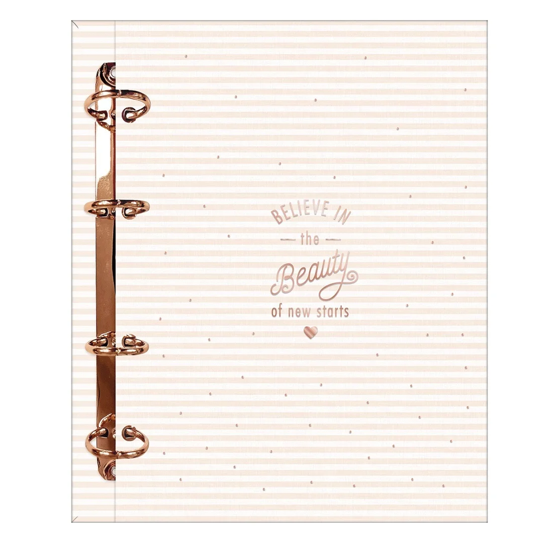 Caderno Argolado Fichario Colegial Cartonado Soho Rose Gold 160 Folhas Tilibra