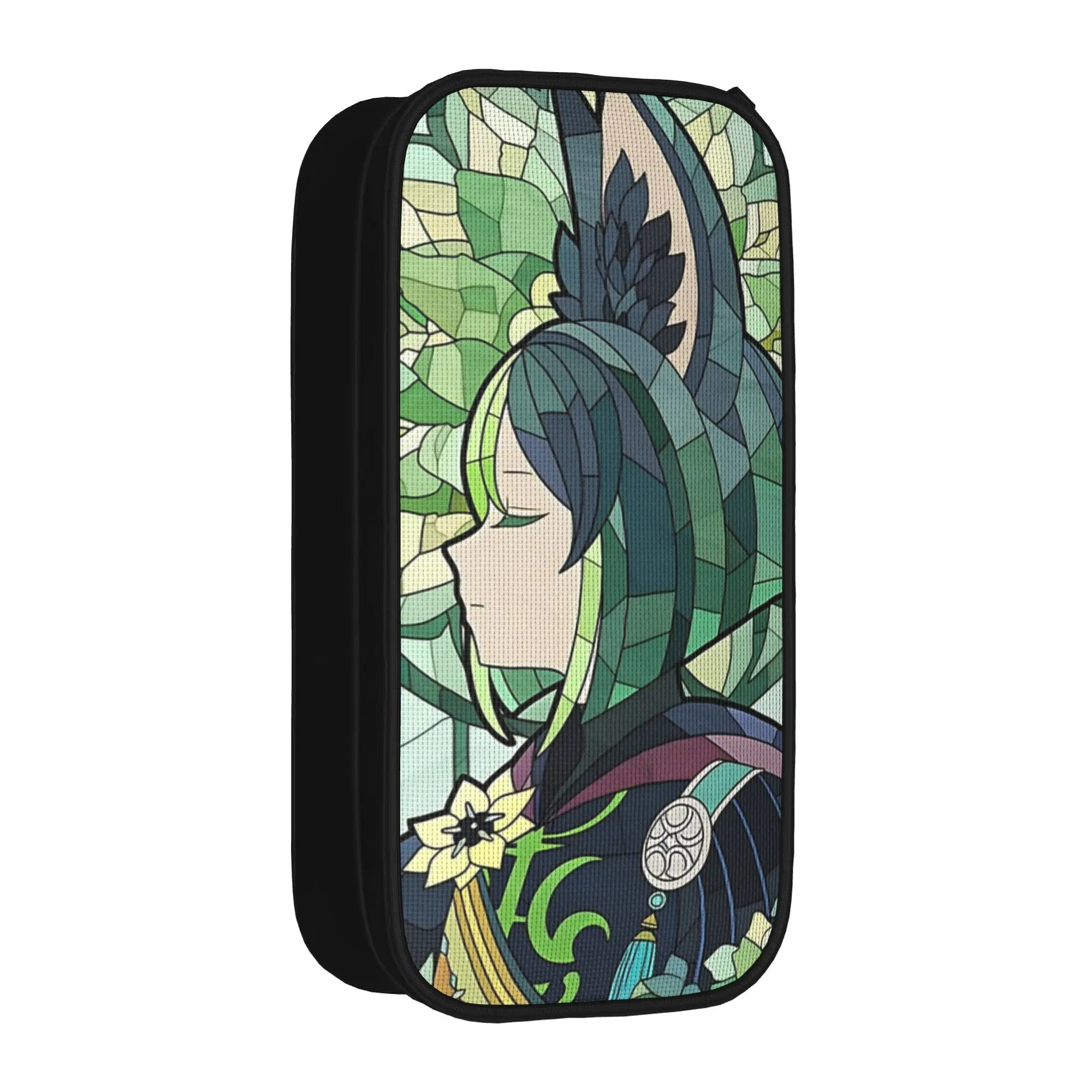 Stained Glass Tighnari Genshin Impact Pencil Cases Pen Holder Pen Bag Girls Boys Big Capacity School Supplies Pencilcases