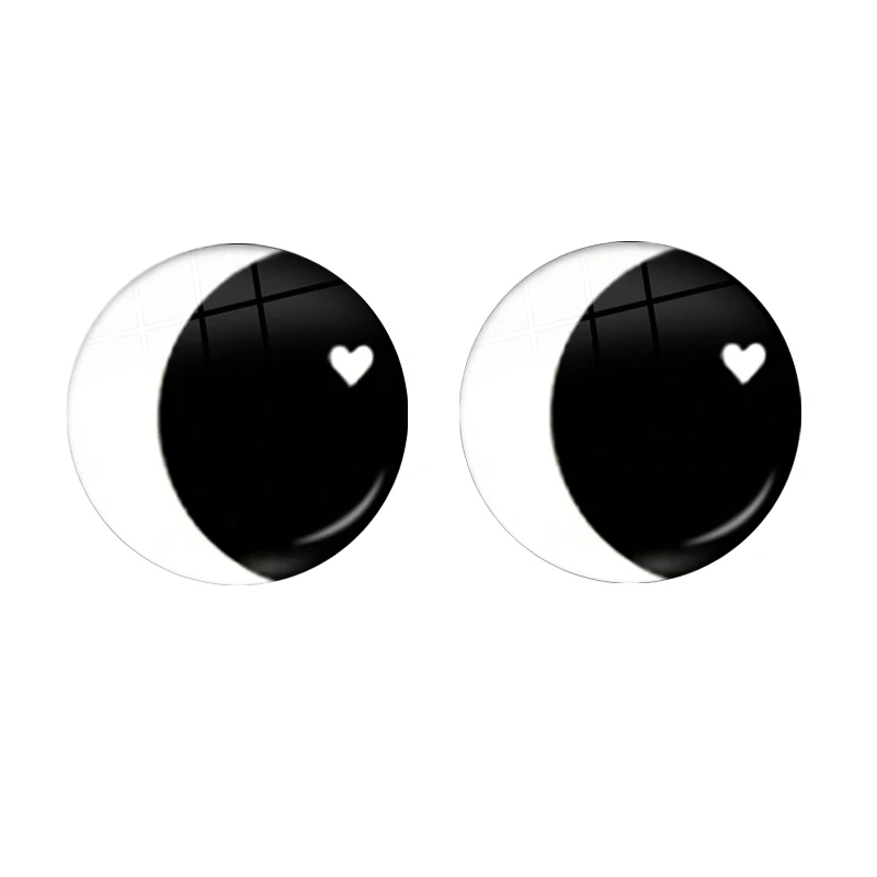 Glass Cartoon Doll Blink Eyes Cute 10pcs 12mm/14mm/18mm/20mm/25mm/30mm Round Cabochon Flat Back Making Findings Jewelry