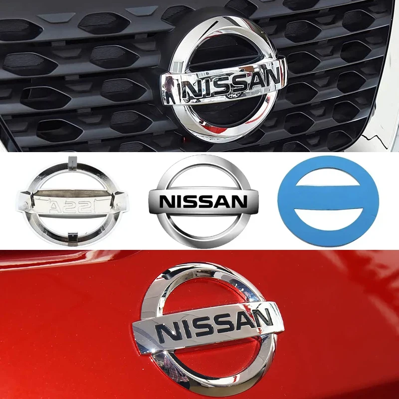 Emblema 3D ABS para Nissan, Logotipo Delantero y Trasero para Autos Nuevos, Tiida, Sentra, Teana, X-Trail T30, T32, Almera, Kicks, Micra, Qashqai J10, J11, Leaf, Juke