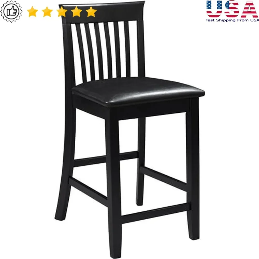 

Torino Wooden Counter Stool Armless Padded Seat Vinyl Cover Durable Kitchen Bar Dining Furniture 275lb Weight Limit