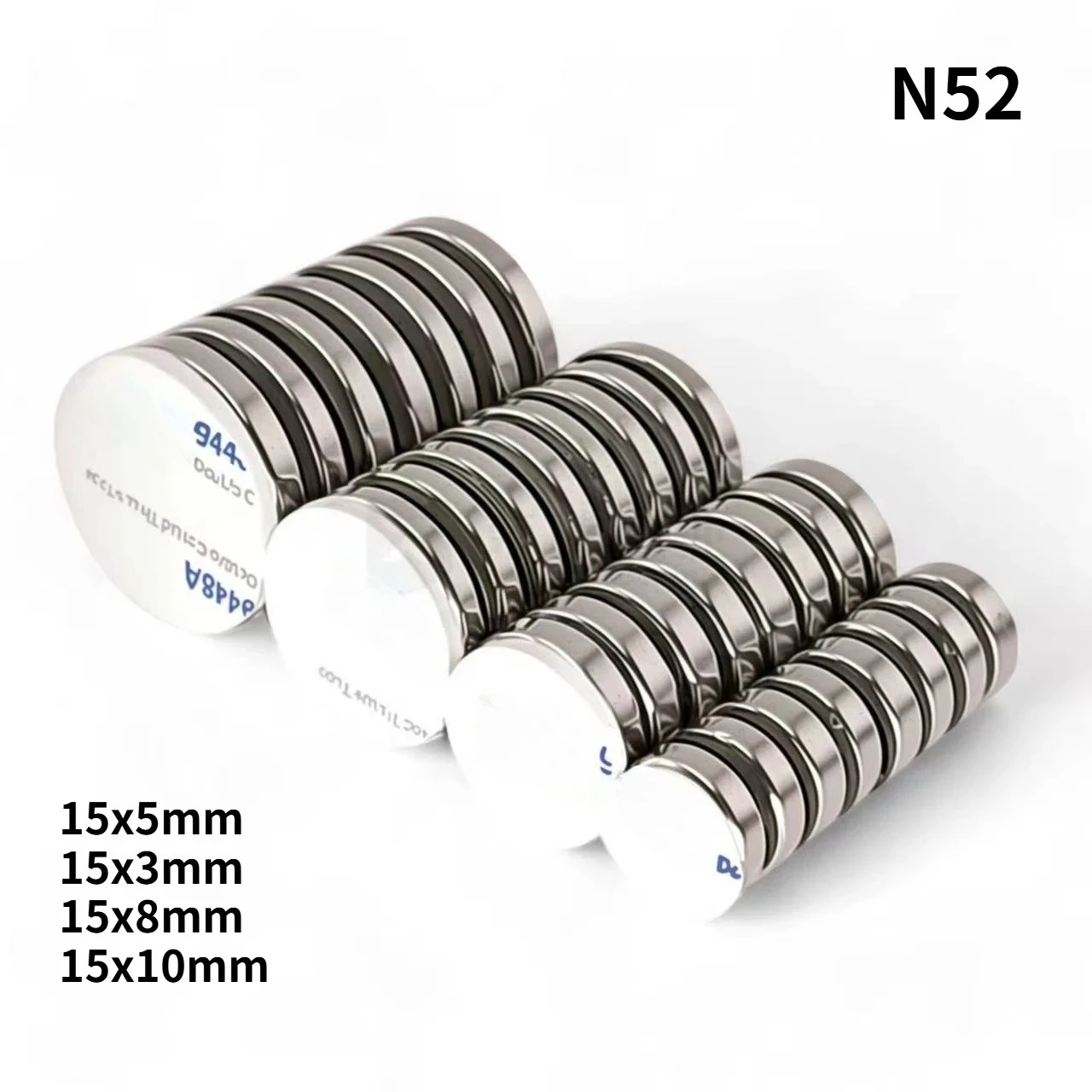 N52 15x5 15x3  15x8 15x10 Double-sided Tape Superpower tape Scooter Engine  Magnets Motor Ebike Nickle  Magnetic Fridge DIY