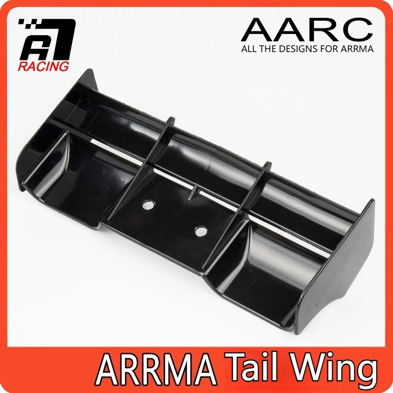 ARRMA Typhon Talion Kraton Rear/Tail Wing & Mounting Plate 40mm Hole Spacing - Carbon Fiber Upgrade Parts for RC Car