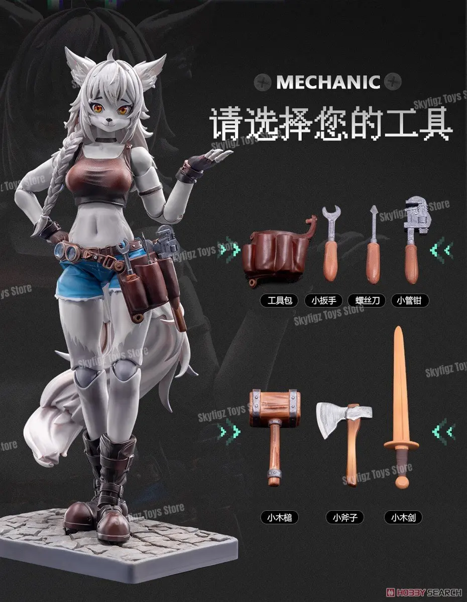 متوفر في المخزون LADoTOYS Adventure Squad Fox Girl 1/12 Lea Elupeks Repairman Style Action Doll Girl Collection Gifts