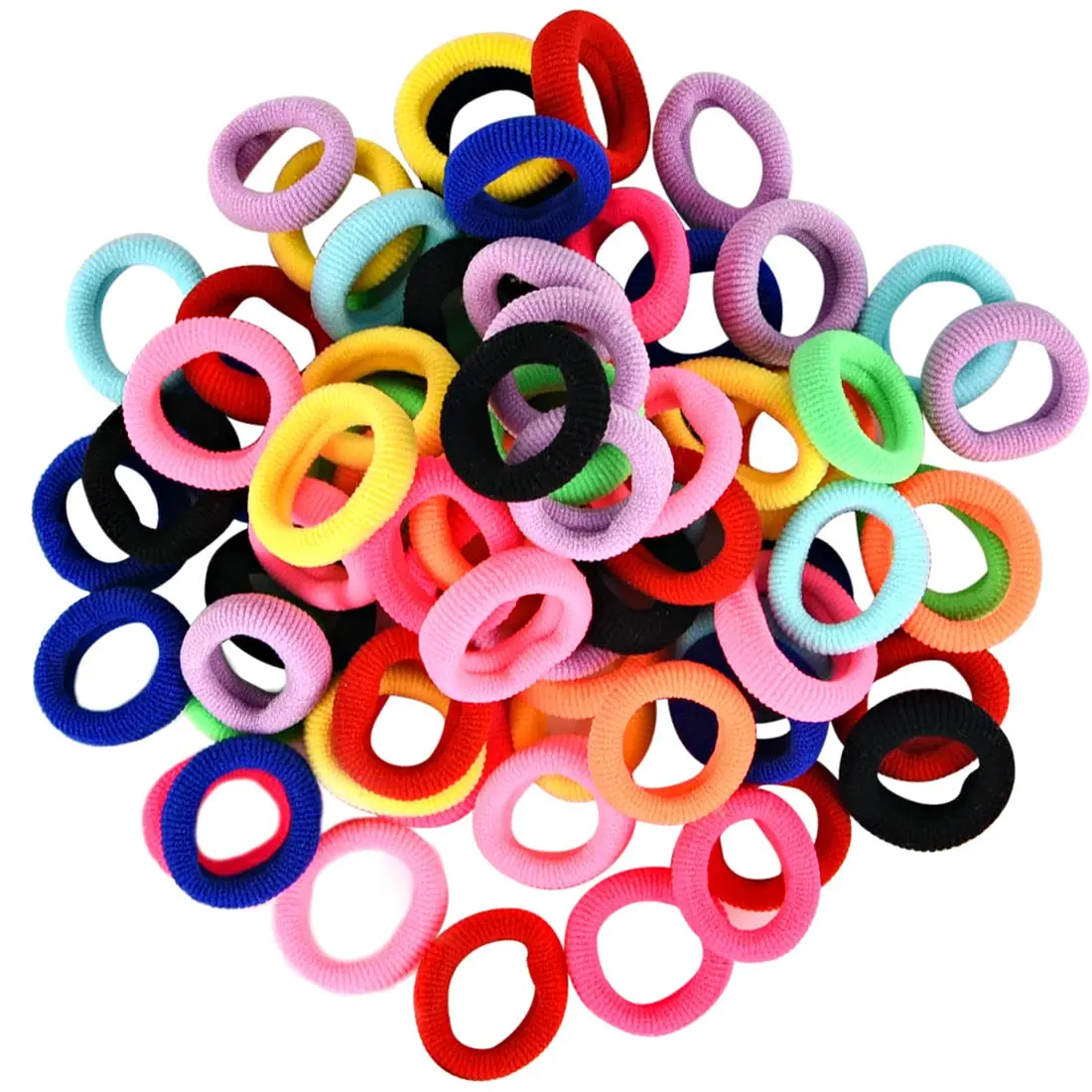 

Elastic Hair Ties for Girls, Small Ponytail Holders, Multicolor