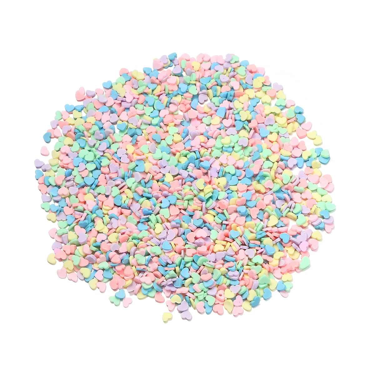 

100G Colorful Heart Sprinkles Polymer Clay DIY Supplies Phone Case Decor Scrapbook Accessories Graduation Gifts Toy