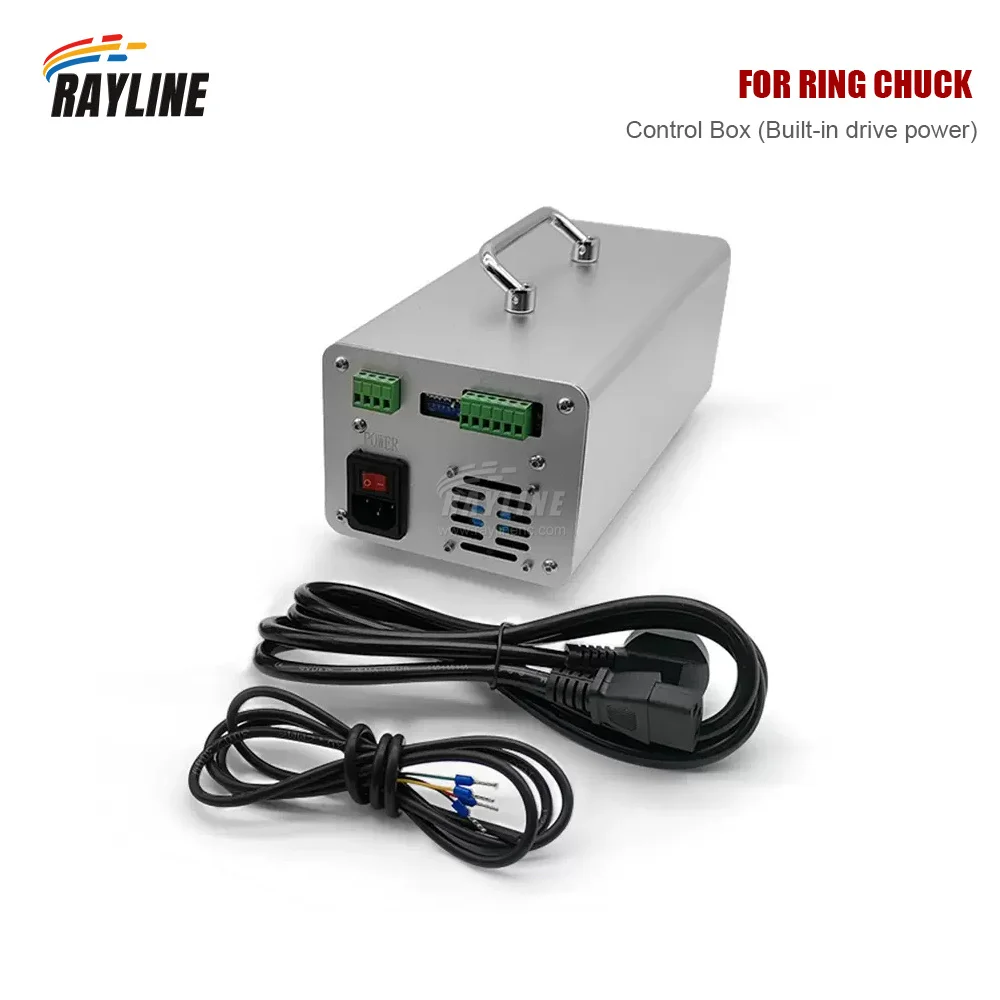 Ring Jewelry Rotary Axis With Copper Clamp Jig + Built-in Drive Power Box For Fiber Laser Carving Marking Engraving Machine Use