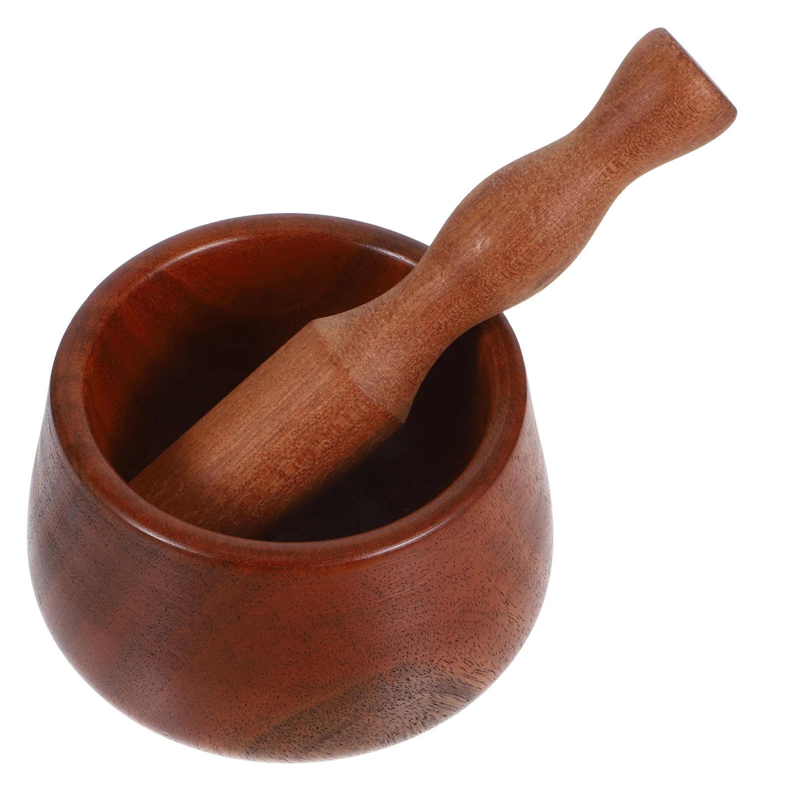 

1Set Household Mortar and Pestle Wood Crush Pot for Spices Garlic Seasoning Grinding Bowl Kitchen Utensil Set and Pestle
