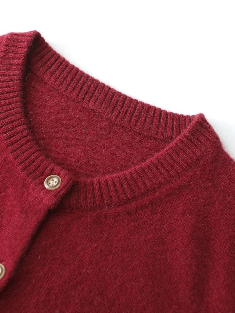 دافئ دافئ ربيع الخريف سترة الملابس النسائية 100% سترة الكشمير لينة الكورية الإناث طويلة الأكمام التنقل معطف محبوك