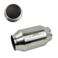 Convertidor catalítico de sustrato metálico de alto flujo 300 celdas Entrada de 2,5'' 3"" Acero inoxidable Ajuste universal 7.87""x4,5"" (200x114 mm)
