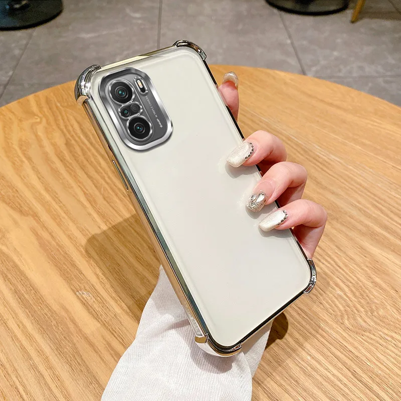 For Xiaomi Poco F3 Case Redmi K40 Pro Phone Case Poco F3 Xiaomi Mi 11i Corners Thickening Shookproof Plating Silicone back cover