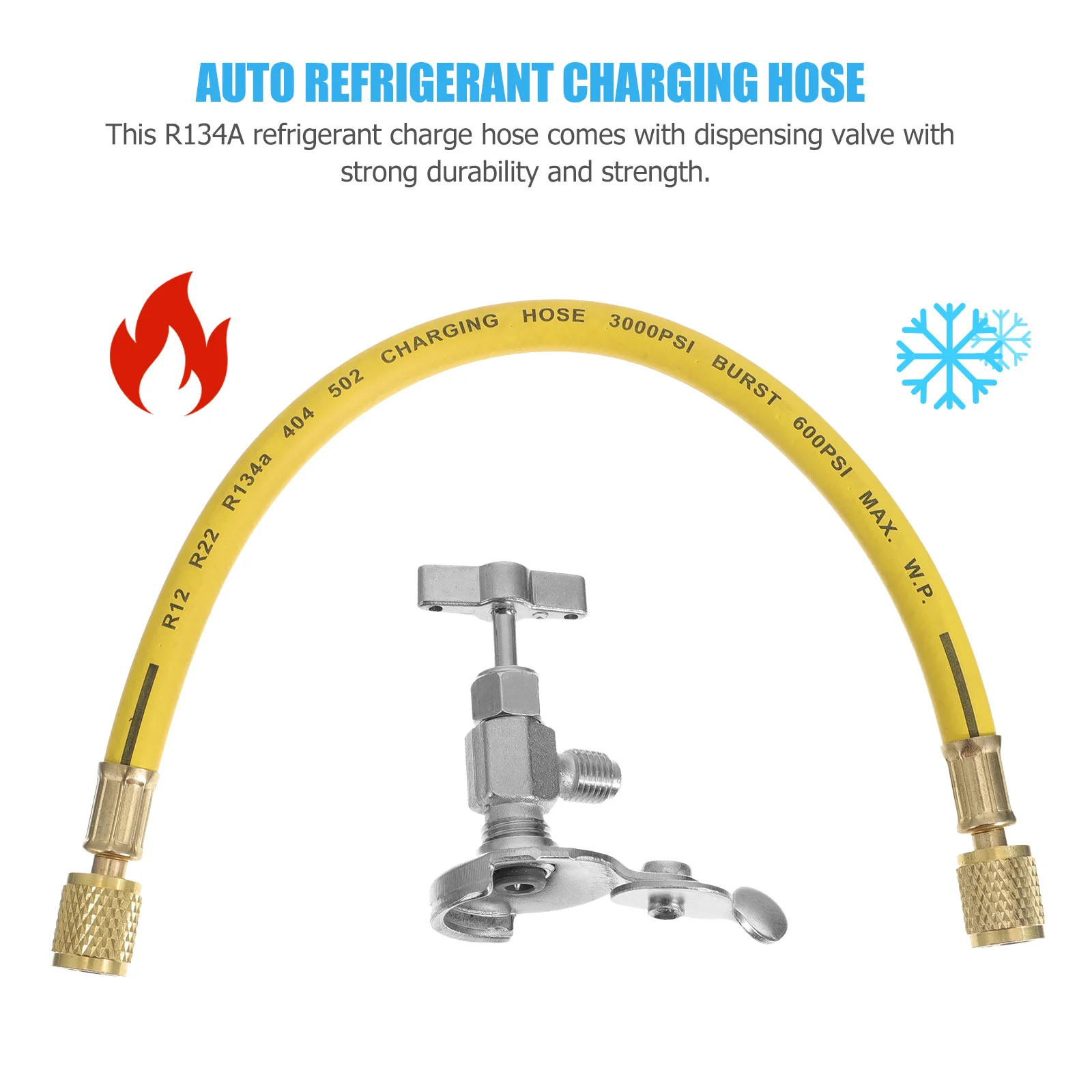 

1 Set 1/2 Inch R134A Car Refrigerant Charging Hose Durable Ac Recharge Tube For Vehicle Air Conditioning Auto Hvac Tool
