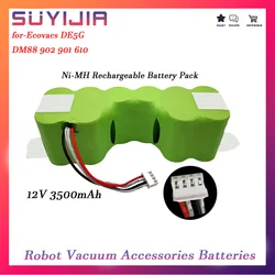 100% nuovo pacco batteria per vuoto Robot 12V ni-mh 3500mAh DE55 per-Ecovacs DE5G DM88 902 901 610 accessori per vuoto Robot batterie