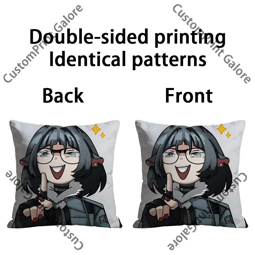 Jane D-Doe ZZZ Polyester Printed Pillow Cover Square 30 35 40 45 50 55 cm Soft for Sofa Bed Car Home Decor