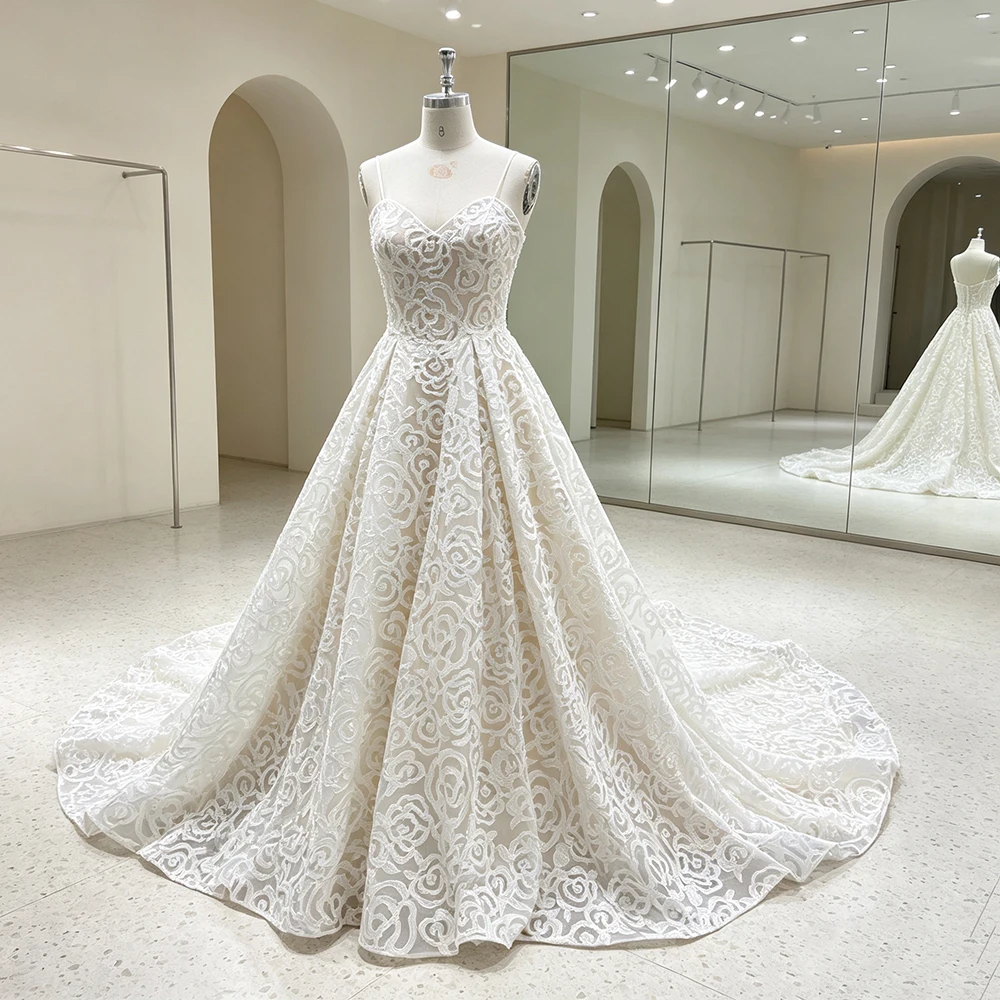 Lakshmigown Blumen-Spitzen-Hochzeitskleid mit Herzausschnitt, Boho-Stil, Strand-Sommer 2027, Lange Kleider, Sexy Brautkleider, Echte Fotos, Maßanfertigung – Detail 6