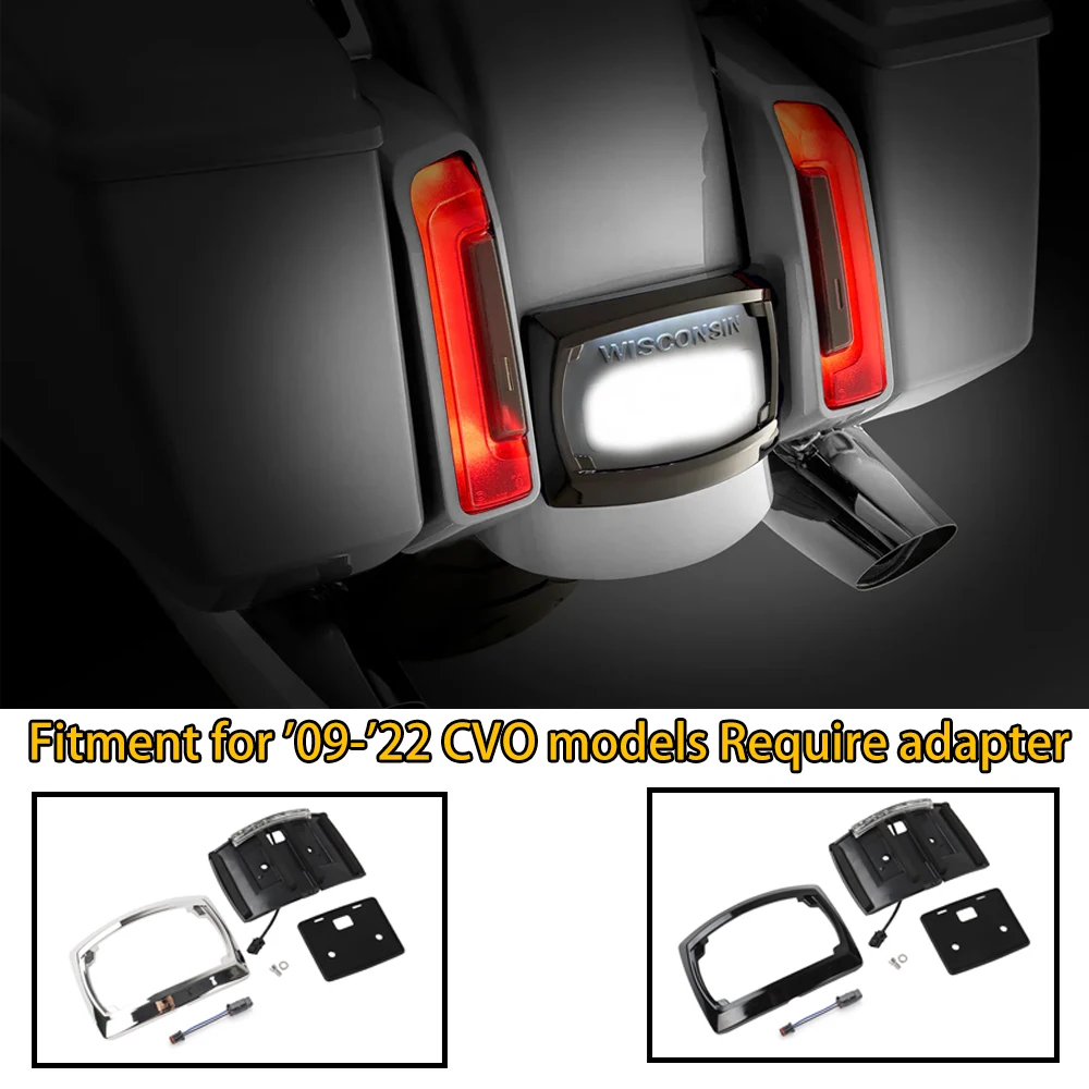 

Harley Davidson License Plate Relocation Kit with LED Light for Touring Models CVO Electra Glide Road Glide Road King 2009-2022