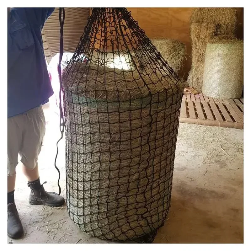 high-quality-durable-full-bale-slow-feed-hay-net-uv-resistant-stable-performance-for-horses-indoor-outdoor-feeding-hot-sale
