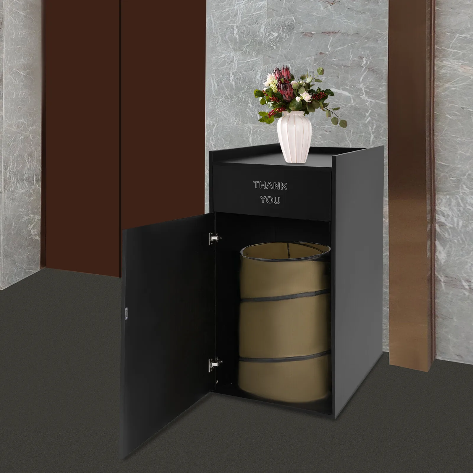 

Eco-Friendly Commercial Trash Can - Modern Design for Public Spaces