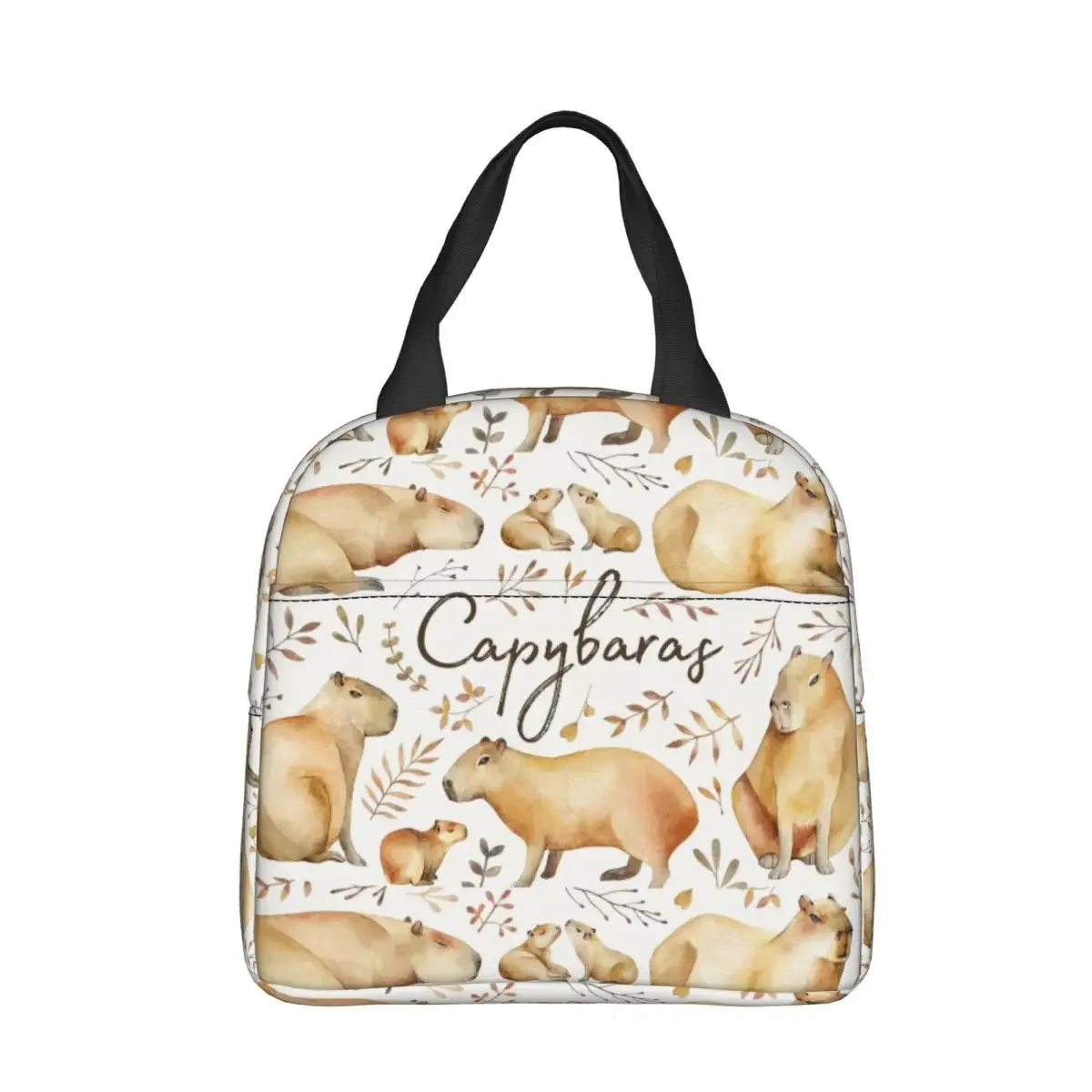 Capybara Animal Insulated Lunch Bags Cooler Bag Meal Container Leakproof Tote Lunch Box Men Women College Outdoor