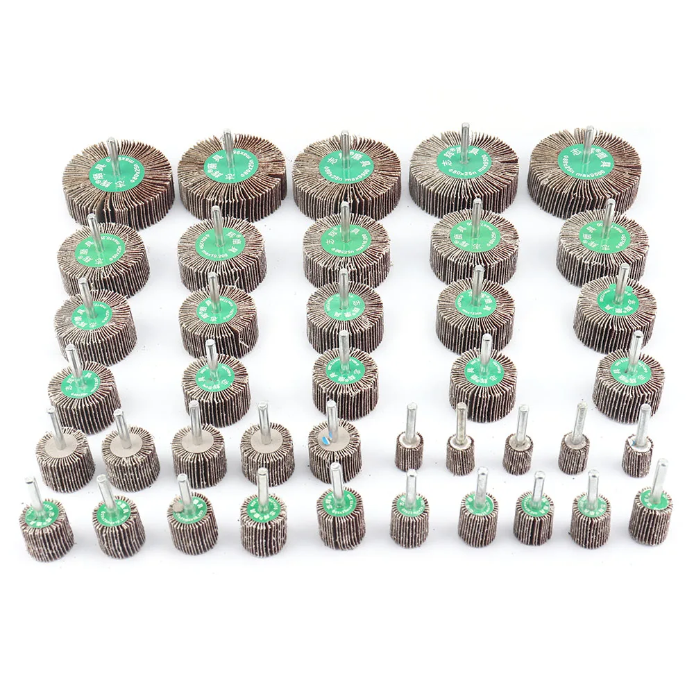 

SI FANG 10PCS Sanding Flap Set Abrasive Tools with 6mm Shank Grinding Wheel Head Rotary Tools for Sandpaper Rust Removal