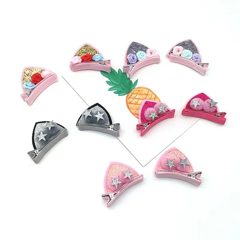 2 قطعة/المجموعة الكرتون القط آذان إكسسوارات الشعر دبوس المشابك لطيف الأطفال مقاطع الشعر Hairgrips غطاء الرأس الاطفال حلية شعر