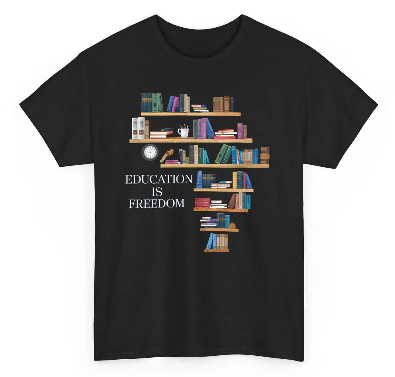 Education is Freedom Quotes T-shirt - Novelty Black History Mounth Graphic Tee