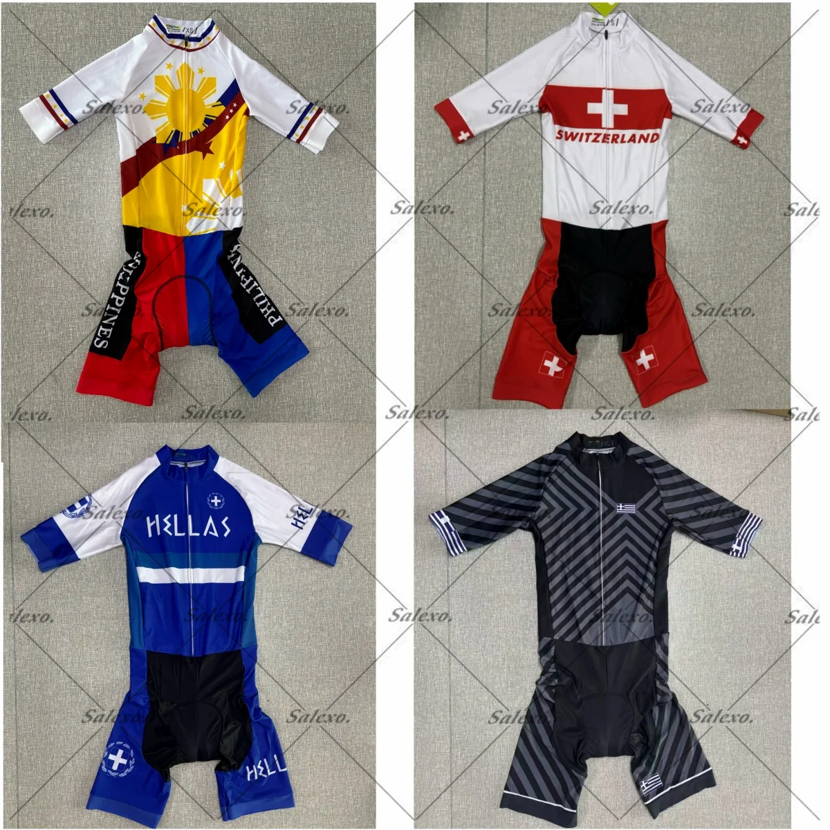 

2026 Greece Team Mens Cycling Jersey Set Ελλάδα Hellas Short Sleeve Suit Bodysuit Skinsuit Jersey Clothing Maillot Ropa Ciclismo