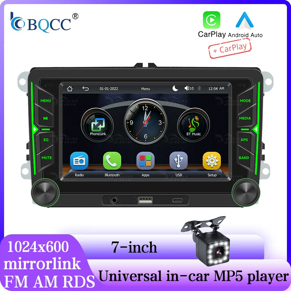 

Автомагнитола BQCC 7'' для Volkswagen VW CC Passat B7 Polo Golf 5 6 Jetta MK5 MK6 с RDS, Bluetooth, AM, мультимедиа, MP5-плеером и головным устройством