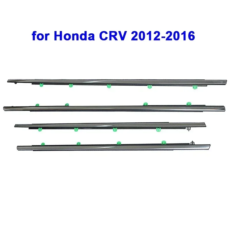 Car Window Weatherstrip Silver Plated Side Door Glass Window Sealing Strip Weather Strip Moulding Trim For Honda CRV 2007-2022 image 3