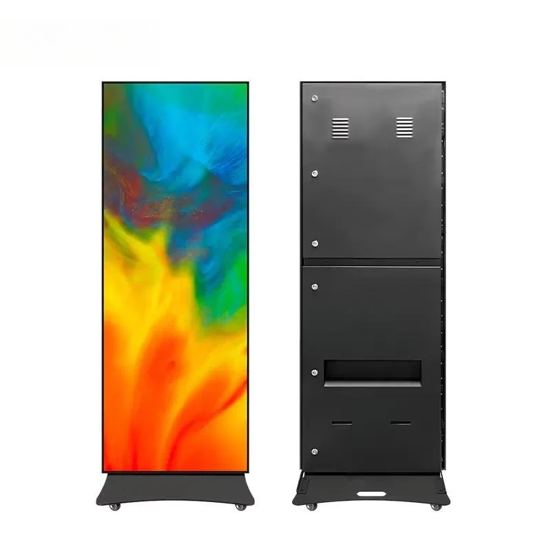 Full Color Totem Portable P2.5 P3 P4 Outdoor LED Poster Floor Stand Advertising LED Display Waterproof WIFI Control USB