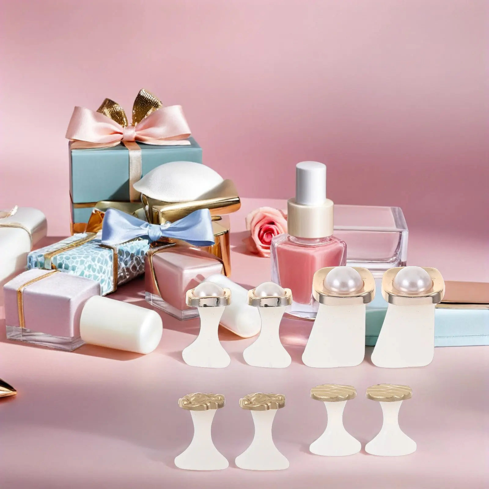 

16Pcs Toe Separators Silicone Pedicure Nail Polish Separators for Women Soft Comfortable Toe Dividers for Pedicure Use