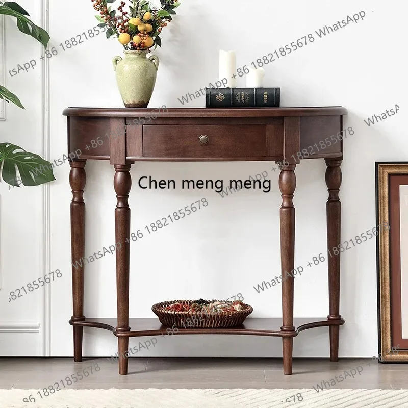 

American Vintage Console Table Luxury Modern Entrance Hall Living Room Console Table Drawers Storage Wohnzimmer Tisch Furniture