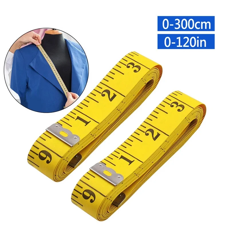 300 Cm 120 Inch Portable Soft PVC Tape 3m Leather Ruler Body Height Scale Measuring Retractable Analysis Instruments Tool