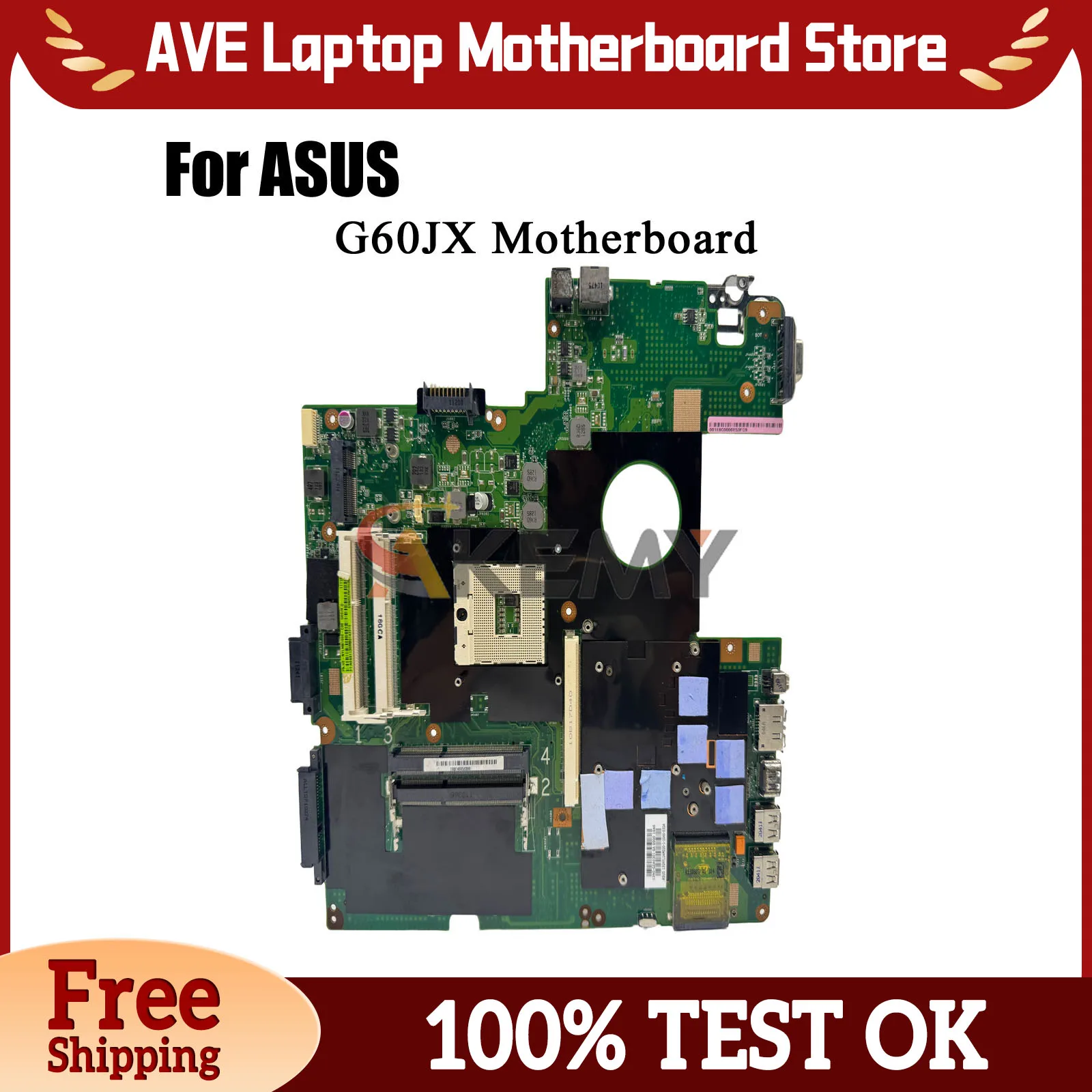 

G60JX Laptop Motherboard For ASUS G60J G60JX Notebook Mainboard This item is in stock 100% tests OK fast shipping High quality